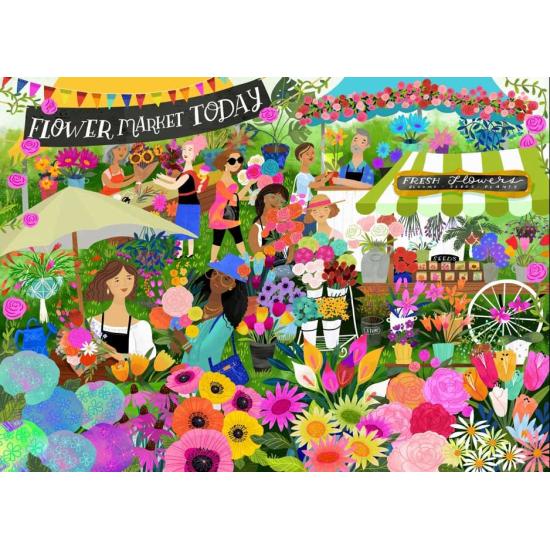 Puzzle Pieces and Peace Marché Aux Fleurs 1500 pièces