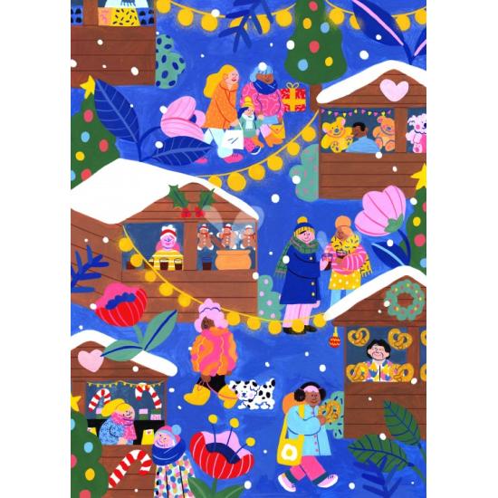 Puzzle Pieces and Peace Marché de Noël 500 pièces Puzzle Pieces and Peace Marché de Noël 500 pièces