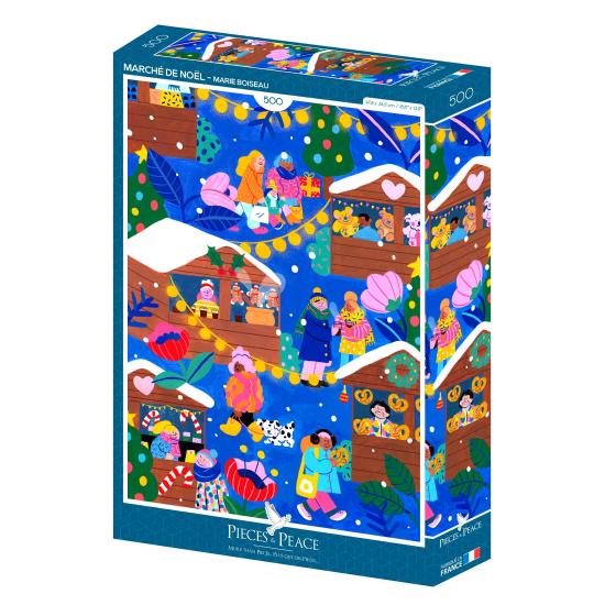 Puzzle Pieces and Peace Marché de Noël 500 pièces Puzzle Pieces and Peace Marché de Noël 500 pièces