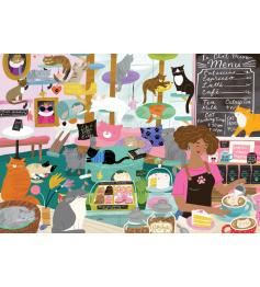 Puzzle Pieces and Peace Mon endroit heureux est au Cat Café 1000