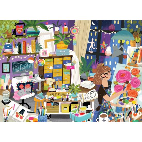 Puzzle Pieces and Peace Mon bonheur est dans l'atelier d'art 100