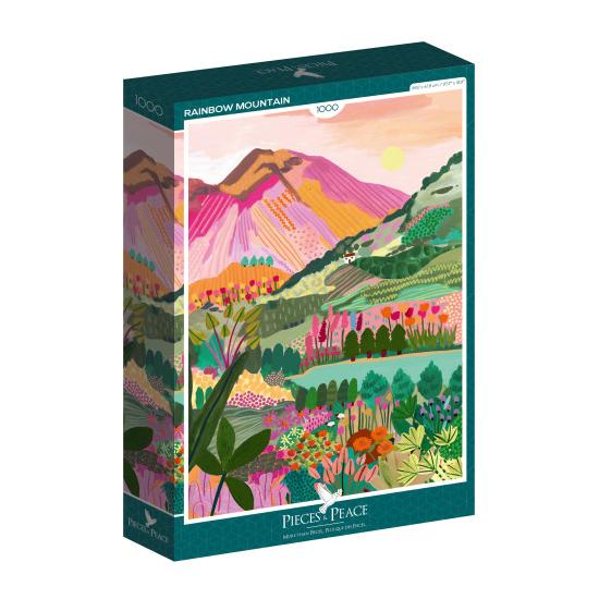 Puzzle Pieces and Peace Rainbow Mountain 1000 pièces