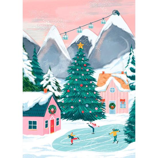 Puzzle Pieces and Peace Village de Noël 500 pièces