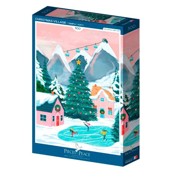 Puzzle Pieces and Peace Village de Noël 500 pièces