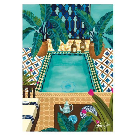 Puzzle Pièces et Paix Bleu Riad 1000 Pièces Puzzle Pièces et Paix Bleu Riad 1000 Pièces