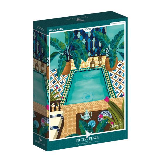 Puzzle Pièces et Paix Bleu Riad 1000 Pièces Puzzle Pièces et Paix Bleu Riad 1000 Pièces