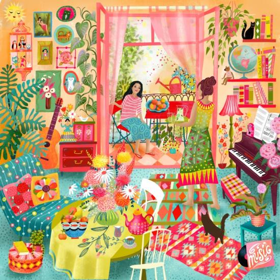 Puzzle Pieces and Peace Salle De Musique Du Balcon 1000 pièces