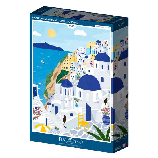 Puzzle Pieces and Peace Santorin 500 pièces Puzzle Pieces and Peace Santorin 500 pièces