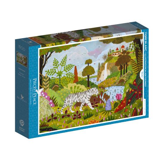 Puzzle Pièces et Paix Tigre Blanc 1500 Pièces