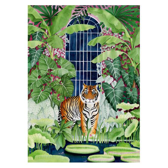 Pièces de puzzle et paix Tigre dans la serre 1000 pièces