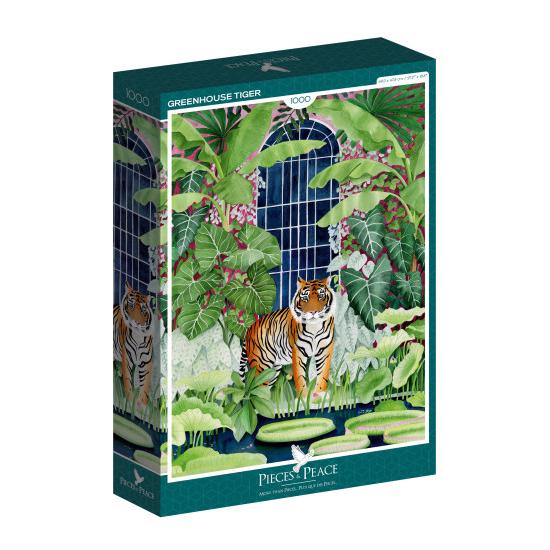 Pièces de puzzle et paix Tigre dans la serre 1000 pièces