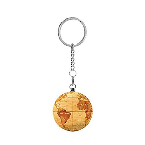 Pintoo Puzzle 3D Effet Bois Porte-Clés Globe 24 Pcs