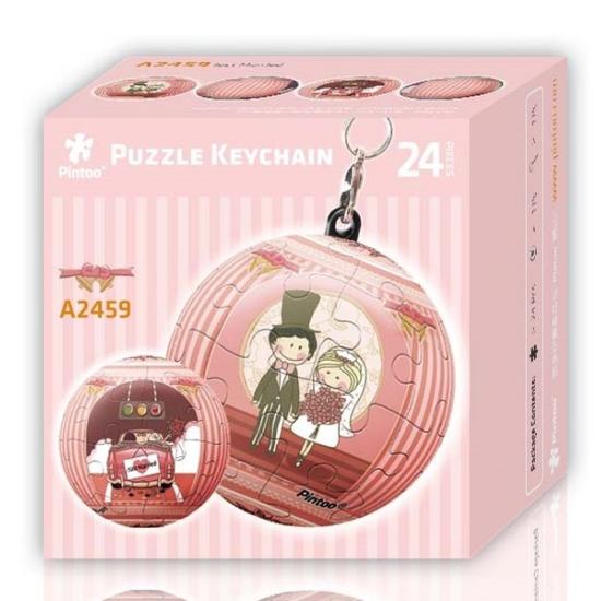Pintoo Puzzle 3D Porte-Clés Just Married 24 Pièces