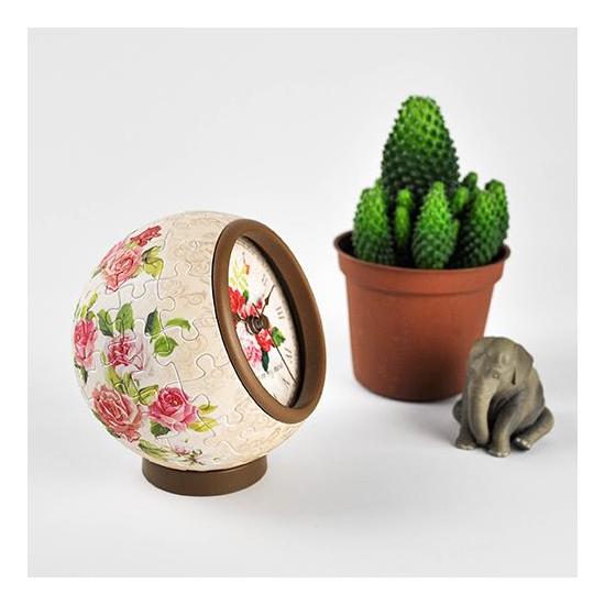 Pintoo Puzzle 3D Horloge Rose Classique 145 Pièces