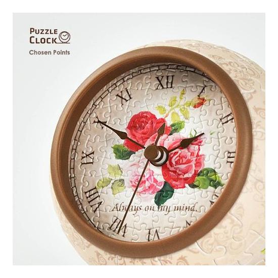 Pintoo Puzzle 3D Horloge Rose Classique 145 Pièces