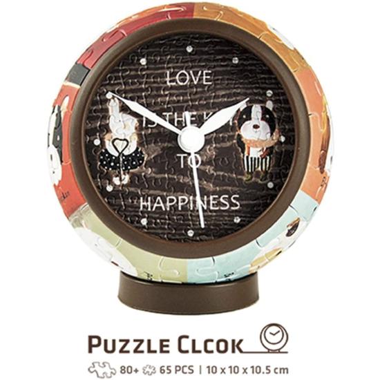 Pintoo Puzzle 3D Love is the Key Horloge 145 pièces