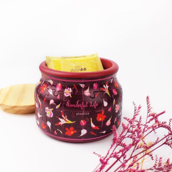 Pintoo Puzzle 3D Bocal à plantes, Toxic Love 64 pièces