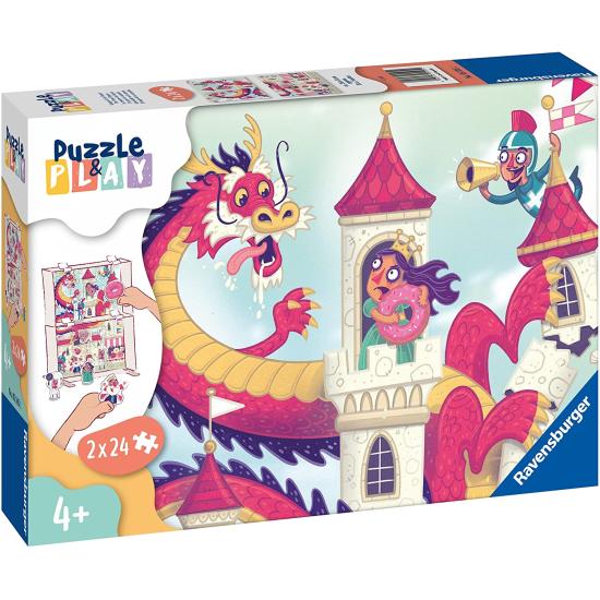 Puzzle-Play Ravensburger Dragon et beignets 2x24 pièces