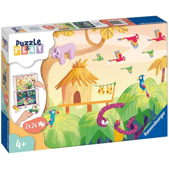 Puzzle-Play Ravensburger Explorez la jungle 2x24 pièces