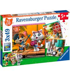 Puzzle Ravensburger 44 chats 3x49 pièces