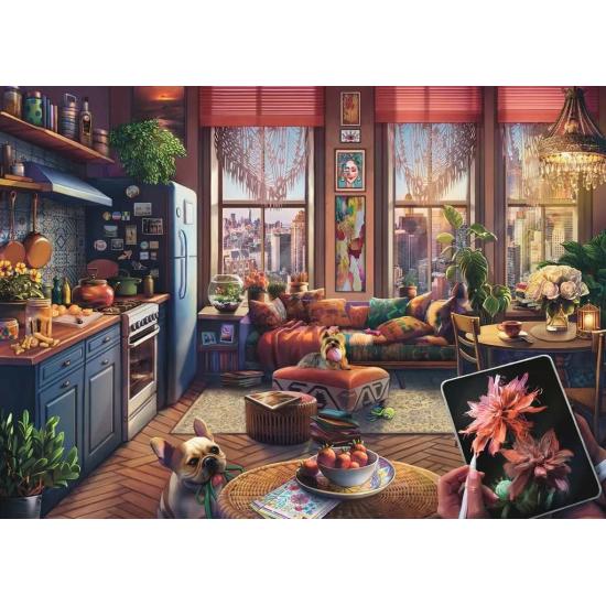 Puzzle Ravensburger Studio Bohème Confortable XXL 500 pièces