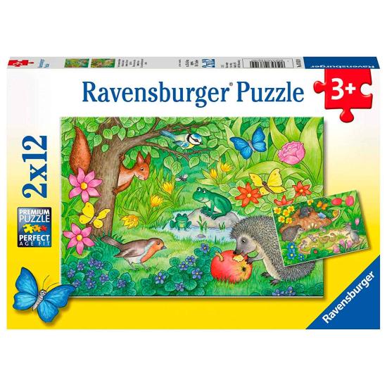 Ravensburger Puzzle Animaux de notre jardin 2x12 pièces