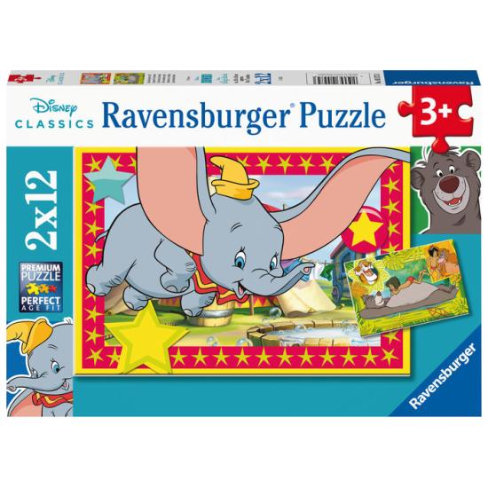 Ravensburger Disney Animaux Puzzle 2 x 12 pièces