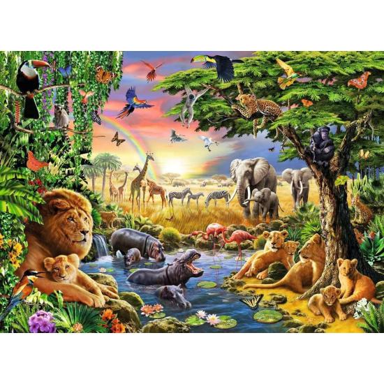 Puzzle Ravensburger Animaux au coucher du soleil XXL 300 mcx Puzzle Ravensburger Animaux au coucher du soleil XXL 300 mcx