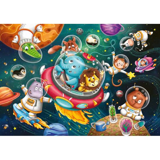 Puzzle Ravensburger Animaux dans l'espace de 2 x 12 pièces Puzzle Ravensburger Animaux dans l'espace de 2 x 12 pièces