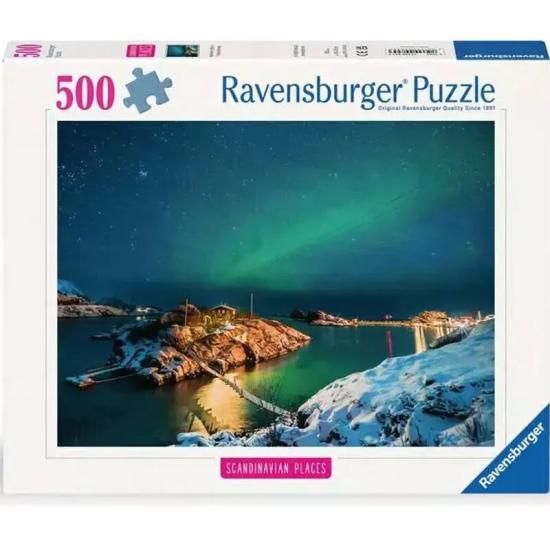 Puzzle Ravensburger Aurores boréales en Norvège 500 Pièces