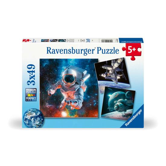 Puzzle Ravensburger Aventures dans l'espace de 3x49 pièces Puzzle Ravensburger Aventures dans l'espace de 3x49 pièces