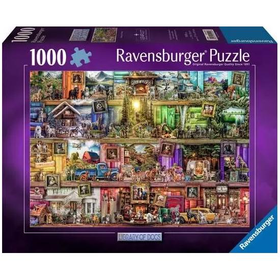 Puzzle Ravensburger Bibliothèque Des Chiens 1000 pièces