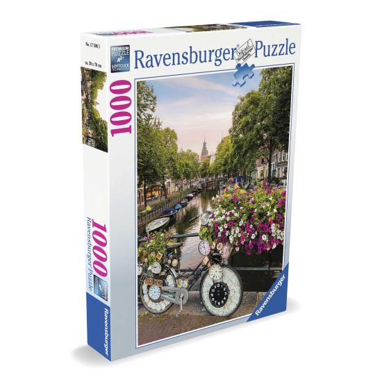Puzzle Ravensburger Vélo à Amsterdam de 1000 pièces