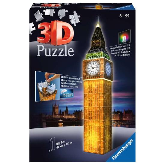 Puzzle Ravensburger Big Ben Night Edition 3D 3D 216 pièces