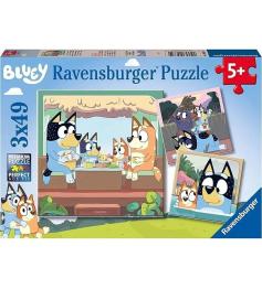 Puzzle Ravensburger Bluey 3 x 49 pièces