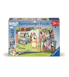 Puzzle Ravensburger Bluey 3 x 49 pièces