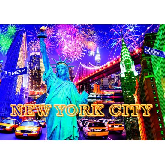 Ravensburger Puzzle New York lumineux, néon 1200 pièces