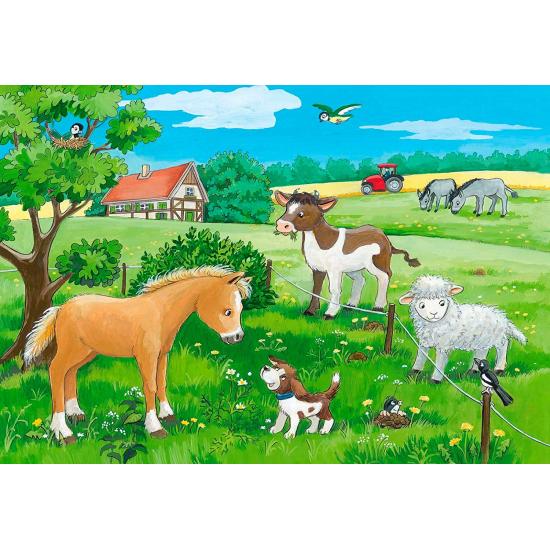 Ravensburger Chiots dans le champ Puzzle 2 x 12 pièces