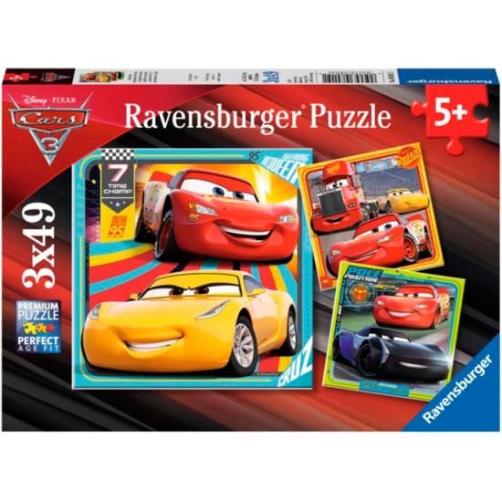 Puzzle Ravensburger Cars 3 de 3 x 49 pièces