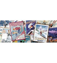 Ravensburger Puzzle panoramique Affiches De Ski Vintage 1000 pcs