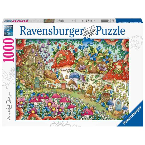 Ravensburger - Puzzle 1000 pièces - Maisons de champignons flora