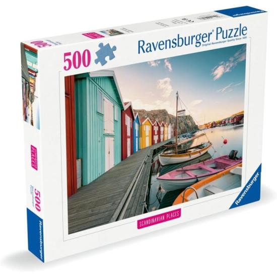 Puzzle Ravensburger Hangars à bateaux à Smogen 500 Pièces