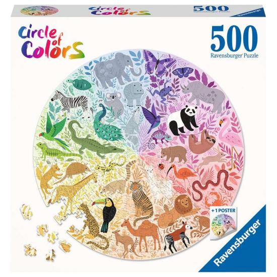 Puzzle de 500 pièces Ravensburger Animaux circulaires