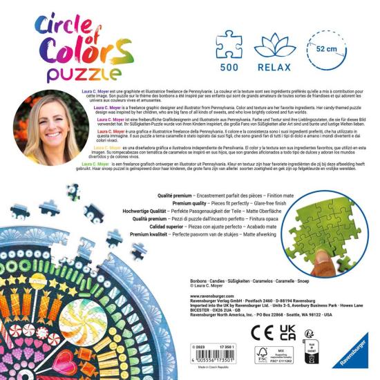 Ravensburger Puzzle circulaire Bonbons 500 pièces