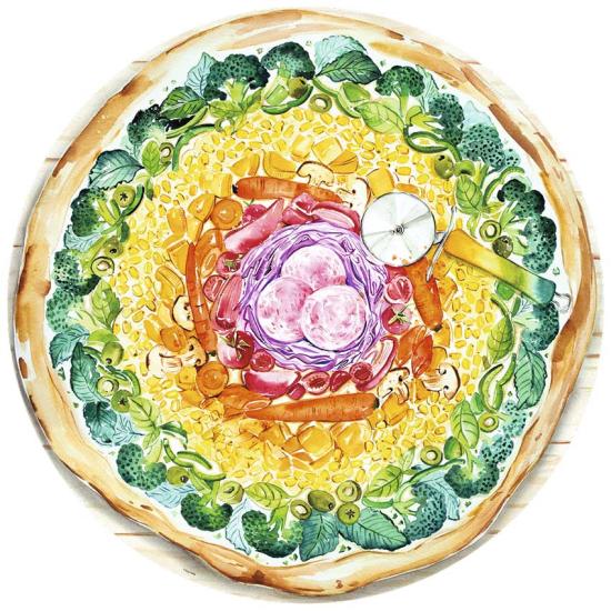 Ravensburger Pizza Puzzle circulaire 500 pièces