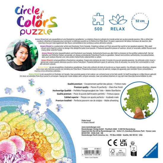 Puzzle circulaire Ravensburger Poke Bowl 500 pièces