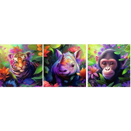 Puzzle Ravensburger Bébés de la jungle 3x49 pièces Puzzle Ravensburger Bébés de la jungle 3x49 pièces