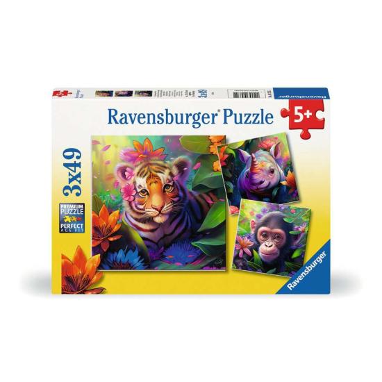 Puzzle Ravensburger Bébés de la jungle 3x49 pièces Puzzle Ravensburger Bébés de la jungle 3x49 pièces