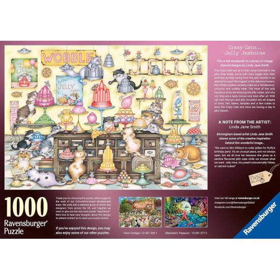 Puzzle Ravensburger Crazy Cat's Jelly Jamboree 1000 pièces