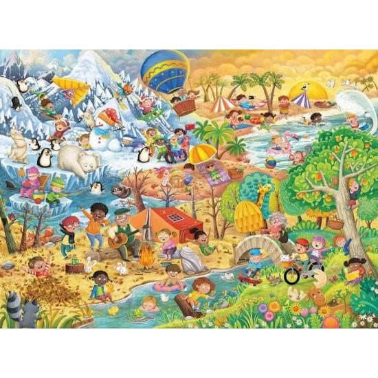 Puzzle Ravensburger Quatre Saisons De Plaisir XXL 100 pièces